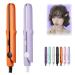 2-in-1 Mini Curling Wand & Flat Iron Hair Straightener Mini Dual Purpose Curling Iron Mini Curling Iron for Short Hair Portable Travel Curling Wand & Straightening Iron (2Pcs-D)