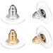 Earring Backs,Back Earrings Fishhook Earring Backs for Droopy Ears Earring Backs Replacements Bullet Clutch Back Earrings Replacement Earring Backs for Heavy Earring (Silver and Gold) Gold + Silver