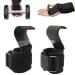 JORTMRD 2 pieces of train aids with hooks for strength training pull -up help wrist weight lifting hooks Fast grip train aids lifting hook gym for men women fitness bodybuilding joint protection (black)