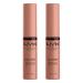 NYX Professional Make Up Butter Gloss Non-Sticky Lip Gloss Madeleine Duo Pack Madeleine Duo