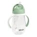 B aba 2 in 1 Feeding Bottle/Learning Cup Children's Straw Cup 100% Leak-Proof Easy to Open Removable Handles Tritan and
