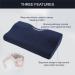 Memory Travel Cushions - Ergonomic Cotton Neck Support Pillows for Pain Relief | Dark Blue Eyelash Extension Headrest - Buy Online on GoSupps.com