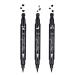 Yuccer 3 pieces eyeliner stamp liquid eyeliner black durable star moon heart flower eyes make-up cosmetics for women gift (star + moon + heart)