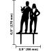 CARISPIBET wedding cake topper with groom & bride as spies hollywood spy movies inspired acryllic silhouette - Buy Online on GoSupps.com