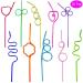 Crazy Loop Straws Drinking 30 Pcs Silly Colorful for Various Beverage Decoration Spiral Funny Reusable Straws