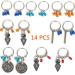 14 Pieces Colorful Hair Rings - Shiny Silver Braid Accessories with Coin Pearl Pendants | Fashion Hair Jewelry for Women & Girls - Buy Online on GoSupps.com