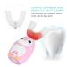 U-Shaped Children's Electric Toothbrush - Soft Pebble Brush Head Cartoon Design Toddler Friendly Includes Mousse 60ml - Pink - Buy Online on GoSupps.com