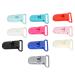 Teuopioe 10 pieces of braces clips men's braces clips bed sheet clips fastening clips nylon-fix locking ducking beak sling clip with buckle