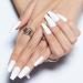 Glamourous Medium Ballerina Long Bright White Coffin Press-on Nails | Reusable Acrylic False Nail Kit for Women - Buy Online on GoSupps.com