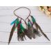 Fodattm Set of 2 Bohemian Peacock Feather Headband Headdress and Armband Hippie Headwear Headpiece Handmade Tribal Indian Fascinator Feather Hairband Hair Accessories for Girls Women Lady (C#) - Buy Online on GoSupps.com