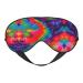 SSIMOO Colorful Tie Dye Pattern Print Double-Sided Eye Mask Soft and Light Blocking for Enhancing Sleep Quality Black