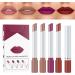Nude Lipstick and Lip Gloss Set - 4 Piece High Pigmented Matte Lipstick and Lipgloss Gift Set for Women - Long Lasting, Waterproof Makeup Gift Set (Set 02) - Buy Online on GoSupps.com