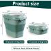 BNOSDM 30 lb Collapsible Pet Food Storage Container - Airtight Plastic Bin with Lid, Scoop & Wheel for Dogs, Cats, Rabbits, Birds - Green - Buy Online on GoSupps.com