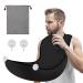 5 Pack Beard Apron Kit Included Black Waterproof Non-Stick Beard Trimming Catcher Cloth, Beard Shaping Comb for Men Shaving & Hair with 2 Suction Cups and Storage Bag