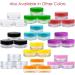 150 Clear 3G/3ML Round Jars with Teal Blue Lids Perfect for Scrubs Oils Creams & More | BPA Free | International Shipping Available - Buy Online on GoSupps.com