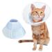 Crazy Felix Cat Cone, Soft Cone for Cats to Stop Licking and Scratching, Comfortable Cat Cone Collar with Upgraded PVC Material and Adjustable Velcro for Healing Wound, After Surgery and Vet Visit S(Neck:7"-10") Blue