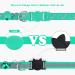 Tagme Reflective Cat Collar 2-Pack | Adjustable Name & Address Shield | Safety Lock & Bell for Kittens | Turquoise 15-20 cm - Buy Online on GoSupps.com