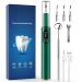 Electric Rechargeable Plaque Remover for Teeth,Teeth Cleaning Kit with LED Light,Tooth Cleaner Tartar Remover Plaque Blaster for Adults,Oral Care for Home ,wih 3 Replacement Head,Green