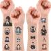 128 Pcs/WednesdayTemporary Tattoos 8 Sheets New Addams TV Show Party Supplies Wednesday/Cartoon Cute Sticker Tattoos Gift for Kids Boys Girls Home Activity Class Prizes Carnival Rewards