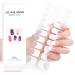 French Semi Cured Gel Nails Strips - 20 Stickers Nail Wraps - Soft Self-Adhesive Gel Nail Stickers Solid White Full Wraps French Style Nail Wraps UV/LED Lamp Required (French Style)