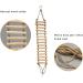 Seaokais Wooden Rope Ladder for Birds | 15.7 x 3.9 | 2 Aluminum Carabiners Clips | Bird Cage Accessories - Buy Online on GoSupps.com