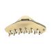 Evita Peroni Large Black Acetate Hair Claw Clips for Women Thick Hair with Strong Teeth White