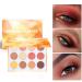 Yeweian Glitter Matte Orange Pink Eyeshadow Palette - 12 Colors Shimmer High Pigmented Makeup, Waterproof & Long-Lasting for Women - Buy Online on GoSupps.com