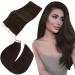 Easyouth Tape in Extension Human Hair Remy Extension Tape Human Hair Color Darkest Brown 12 Inch 30g Glue in Hair Extensions Human Hair
