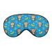 Monkey and Banana Pattern Sleep Mask Eye Cover for Sleeping Blindfold with Adjustable Strap Blocks Light Night Travel Nap for Men Women