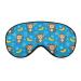 Monkey and Banana Pattern Sleep Mask Eye Cover for Sleeping Blindfold with Adjustable Strap Blocks Light Night Travel Nap for Men Women