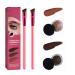 Eyebrow Brush Home Eyebrow Care Kit 4D Laminated 4D Laminated Brow Home-Grooming Kit 4D Hair Stroke Brow Stamp Brush with Eyebrow Cream (Taupe+Light Brown)