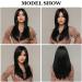 Esmee Long Straight Black Wig for Women - 24 Inches Synthetic Layered Brunette Hair with Fringe for Daily Party & Cosplay Use - Buy Online on GoSupps.com