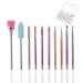 KASESSS 10 Pieces Efile Nail Drill Bits Electric Nail File Bits Professional Cuticle Drill Bit Carbide Nail Drill Bits for Gel Nails Nail Drill Bit Set for Manicure Pedicure Home Salon Use