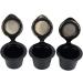Capsules de caf r utilisables en plastique et en acier inoxydable avec fonction mousse taille universelle dor argent Applicable NESCAF (Ou) - Buy Online on GoSupps.com