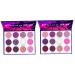 Healeved 2 Boxes Eyeshadow Palette Makeup Pallet Cosmetics Palette Woman Eyeshadow Pallet Colorful Plastic 1 count (Pack of 1) Colorfulx2pcs