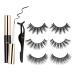 Magnetic Eyeliner and Eyelashes Kit 2019 NEW INVENTION Waterproof Long-lasting Magnetic Liquid Eyeliner for Use with Magnetic Eyelashes Cruelty Free 4 Magnets Reusable GLUE FREE