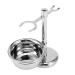Stainless Steel Shaving Stand & Bowl Set | Essential Shaving Brush Holder & Soap Cup for Men - Buy Online on GoSupps.com