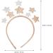 SOLUSTRE Star Headband Christmas Lovely Glitter Pentagram Crowns Hair Band for Birthday Holiday Festival Party Costume Silver Gold - Buy Online on GoSupps.com