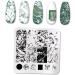 Nail Stamping Plate Set - Leaf Design & Lines Theme | Nail Art Stencil for Perfect Manicure | International Shipping Available - Buy Online on GoSupps.com