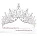 Catery Silver Baroque Queen Crown and Tiara - Crystal Pearl Wedding Tiara for Bride - Rhinestone Princess Tiara for Women and Girls - Buy Online on GoSupps.com