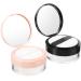 Beaupretty 2pcs Boxes Cosmetic Travel Containers Makeup Powder Containers Powder Puff Loose Powder Plastic