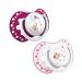Lovi 22/810 Girl Dynamic Silicone Pacifier | Night & Day | 3-6 Months | Jaw-Friendly | BPA Free | 2 Pack with Night-Light Ring | International Shipping - Buy Online on GoSupps.com