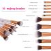 Marble Makeup Brush Set Professional Blending Cosmetic Brushes for Foundation Powder 10PCS - Buy Online on GoSupps.com