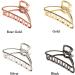 Forhome 4pcs Large Metal Hair Claw Clips Women Metal Hollow Jaw Barrettes Alloy Hair Claws Decor for Thick Hair - Buy Online on GoSupps.com