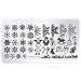 Nail Art Stamping Template Template Kit Nagel Platte Snowflake Snow Mann Santa Gingerbread Image Manicure Print Stencil Tools For Christmas Winter
