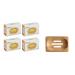 Pears Pure & Gentle Transparent Soap Bar 4x100 g (Natural Oils)+ Dr Cosi Natural Wooden Bamboo Soap Dish Storage Holder