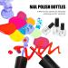 Frcolor Empty Nail Polish Bottle Set - Square Shape with Brush - 3pcs (5ml 10ml 15ml) | Ideal for DIY Nail Art | International Shipping Available - Buy Online on GoSupps.com