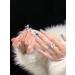Temperament-enhancing manicure dreamy love sticking diamond three-dimensional trapezoidal explosion flash pure desire wind long hand-worn armor.(XS)