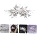 Ipetboom Pearl Hair Comb 1pc Bridal Headwear Crystal Pearl Bridesmaid The Flowers Hair Piece Silver Rhinestones - Buy Online on GoSupps.com