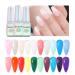 DouborQ 20 colors Jelly Gel Nail Polish Set Sheer red green blue purple Pink Jelly Gel Polish Crystal Transparent Gel Polish Kit Nail Art Varnish Manicure 7ml/bottle